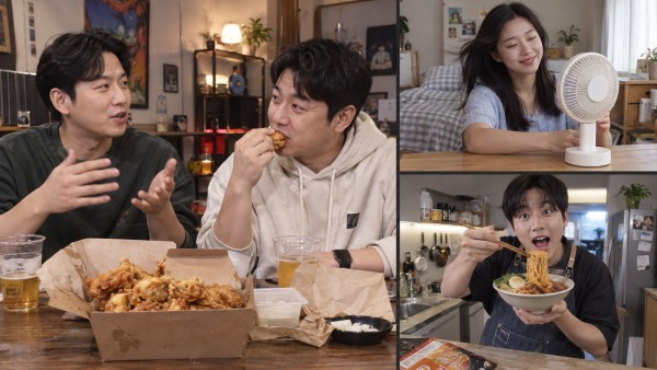 토크·생활 사용·시식으로 제품을 소개하는 콘텐츠 장면 예시